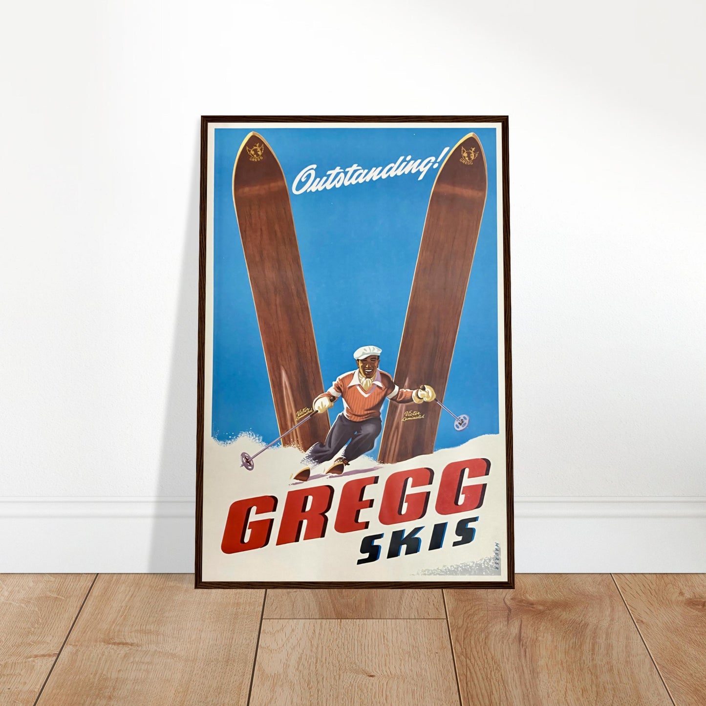 Skis Vintage Poster Reprint on Premium Matte Paper - Posterify