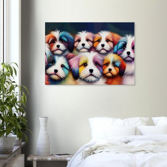 Canvas Print oil Painting of puppies by Posterify Design - Posterify