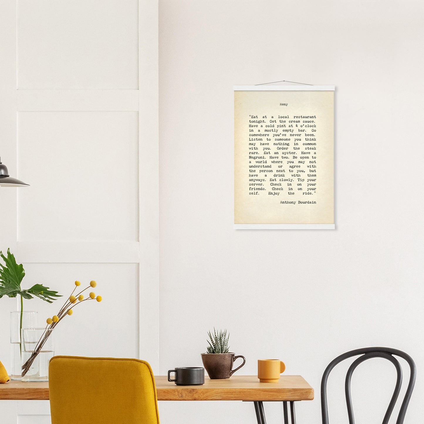 Anthony Bourdain Quote Wall art - Posterify