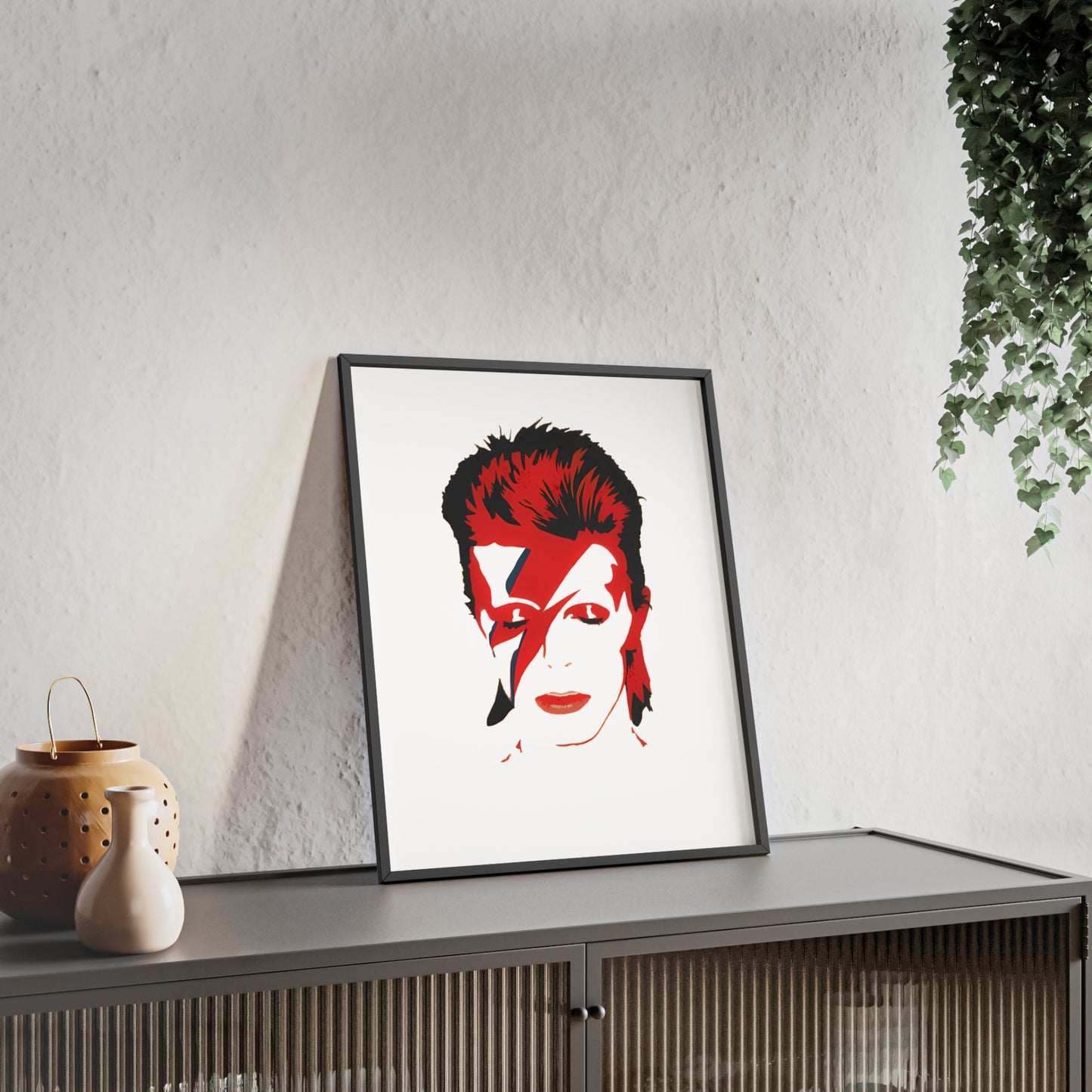 David Bowie Poster with Wooden Frame