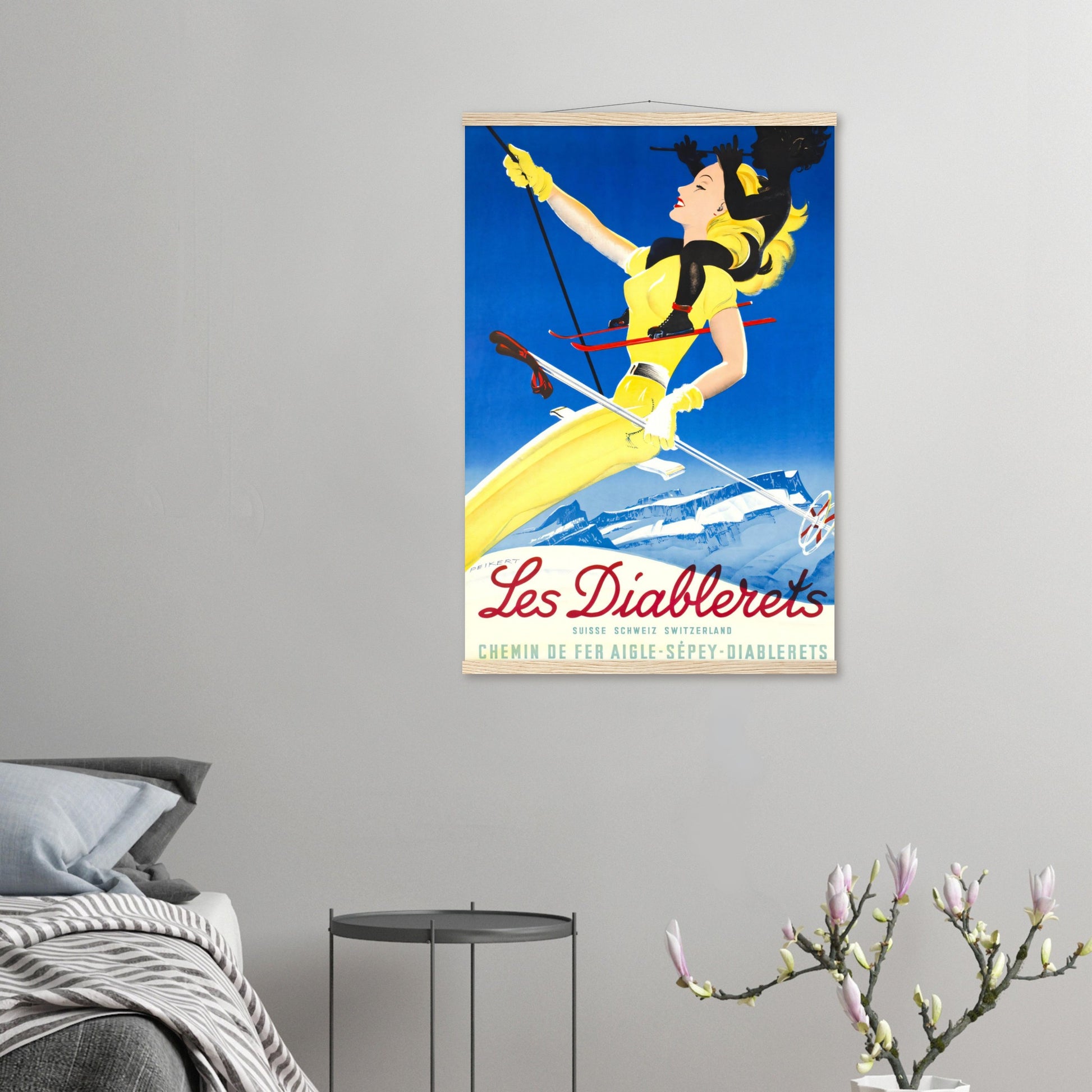 Vintage Poster Reprint, Les Diablerets, Wall Art on Premium Paper - Posterify