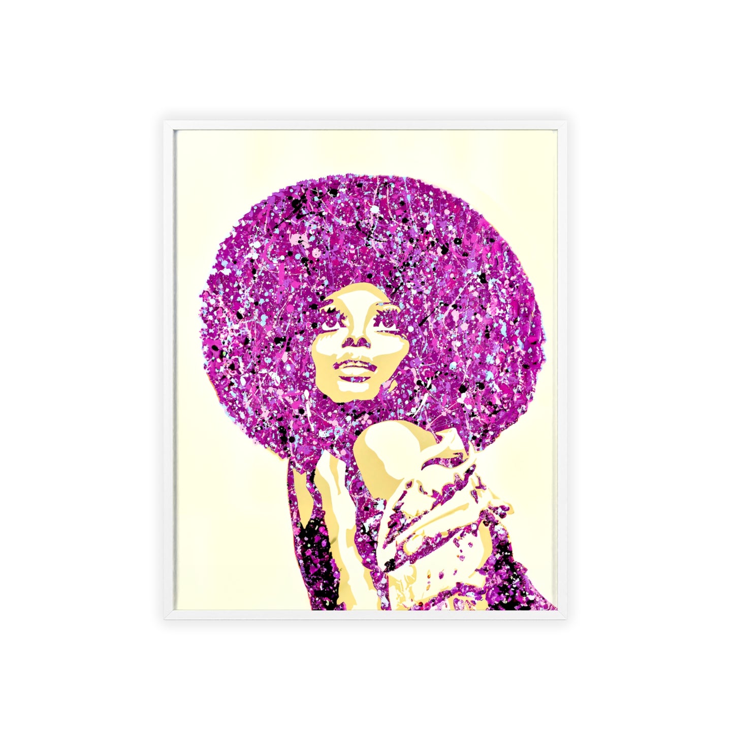 Diana Ross Poster with Wooden Frame