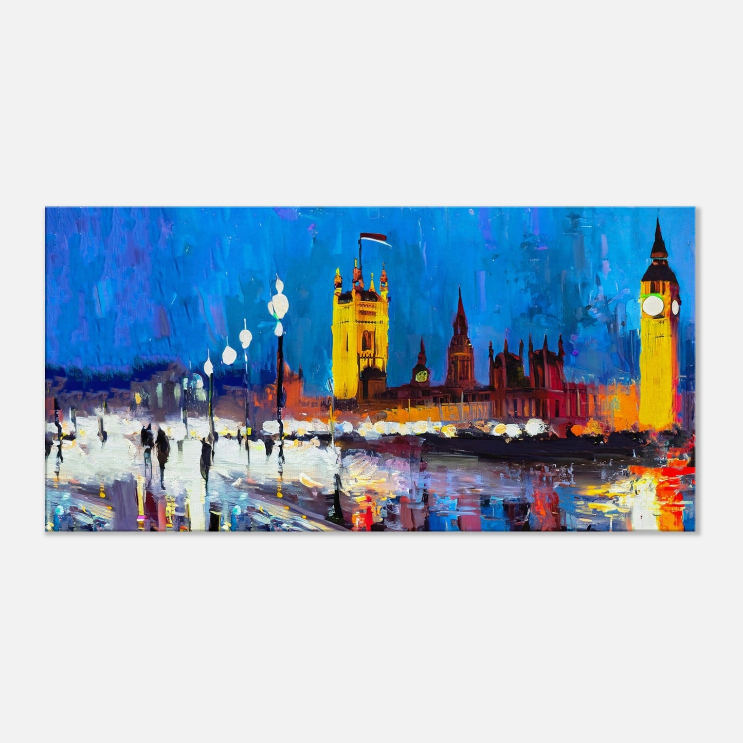 Canvas print city of London Abstract art by Posterify Design 50X100cm - Posterify