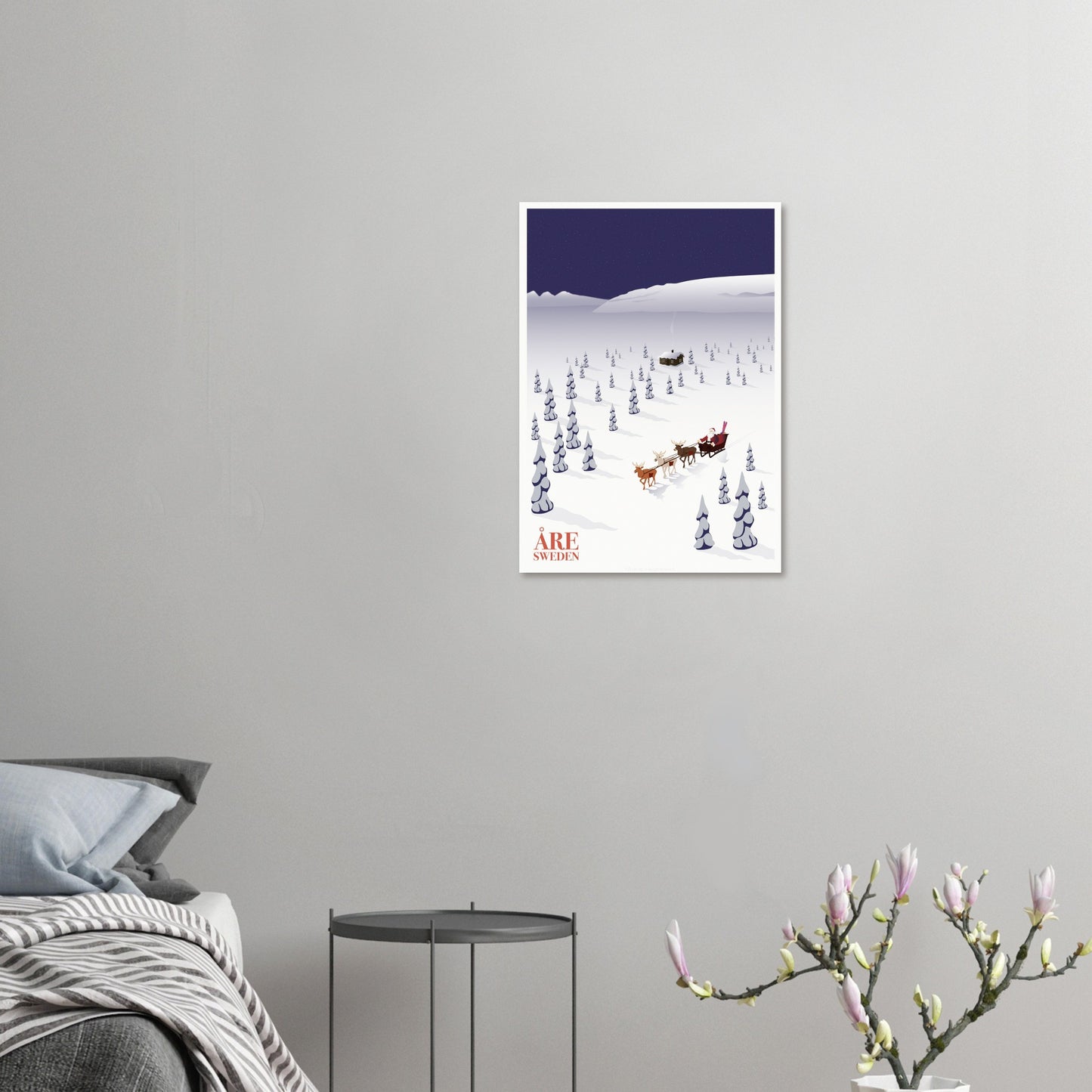 Santa is Coming to Åre, Sweden, Ullådalen, Poster by Posterify design Print on Premium Matte Paper - Posterify