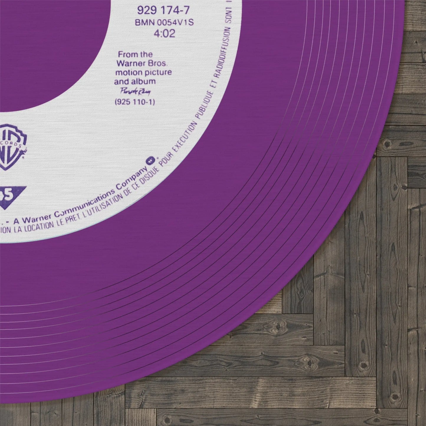 Prince, Purple Rain, (US Made) Vinyl Single Round Rug 60” 152cm - Posterify