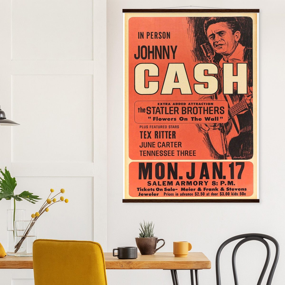 Johnny Cash Vintage Poster reprint on Premium Poster Matte Paper - Posterify