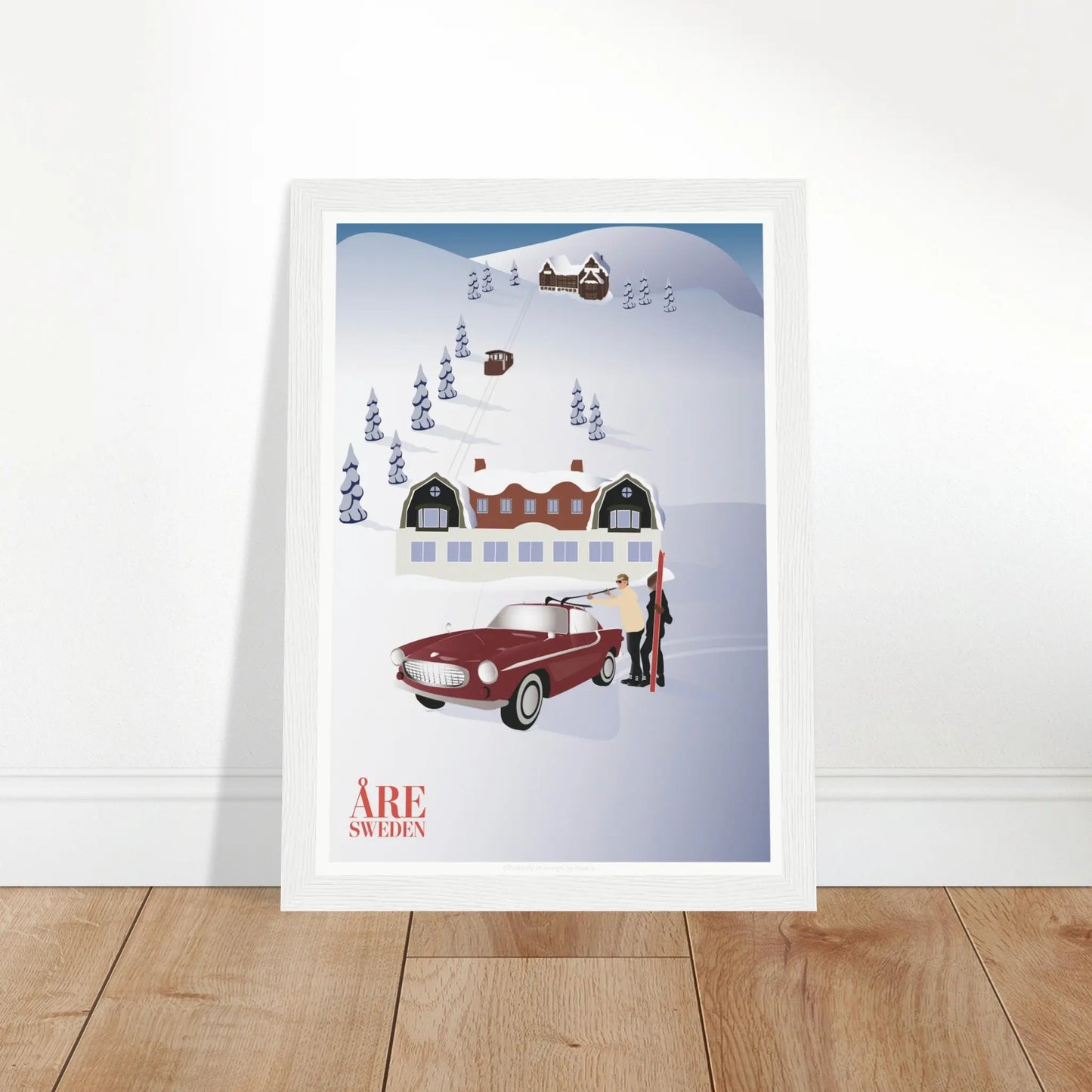 Åre, Sweden, Volvo P1800 by Posterify design, Premium Matte Paper Poster - Posterify