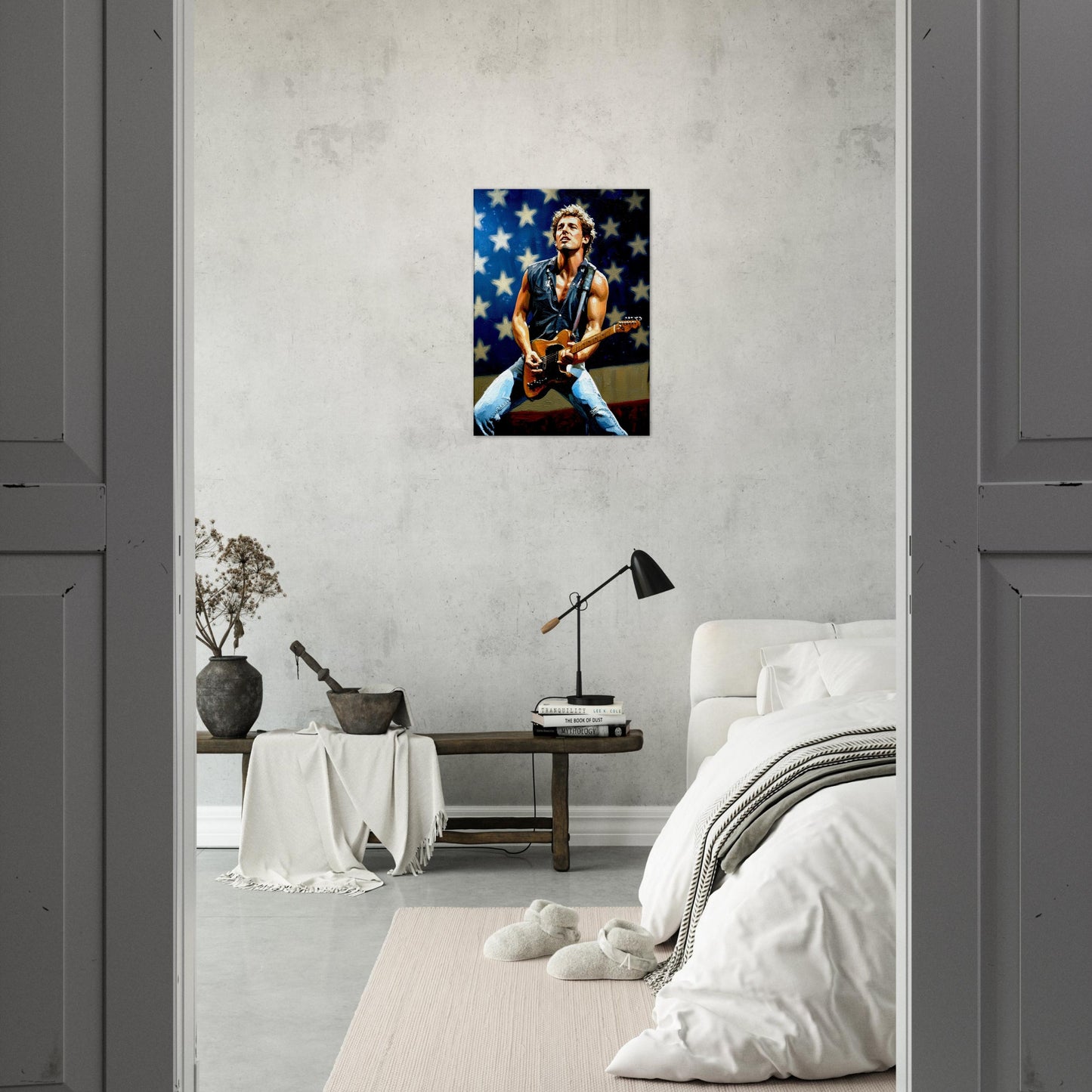 Bruce Springsteen, Oil Painting Style Print, Poster, Canvas