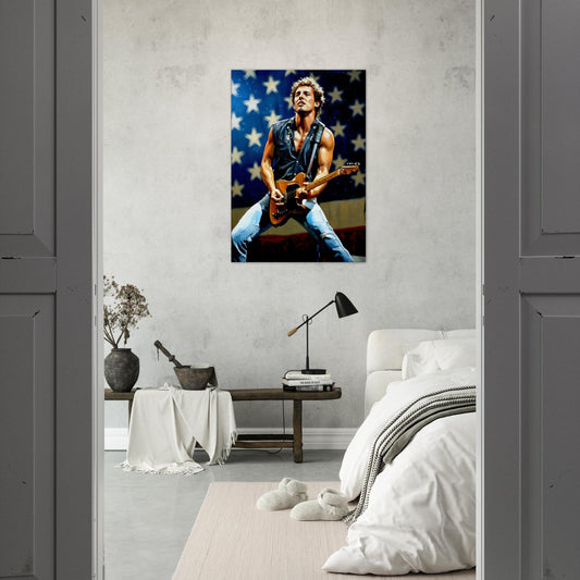 Bruce Springsteen, Oil Painting Style Print, Poster, Canvas