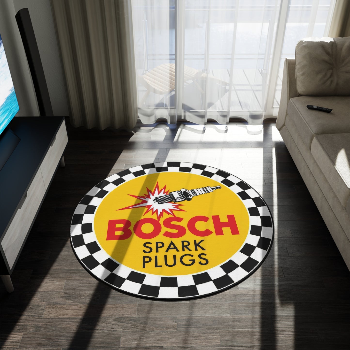 Vintage Bosch Spark Plug Mat