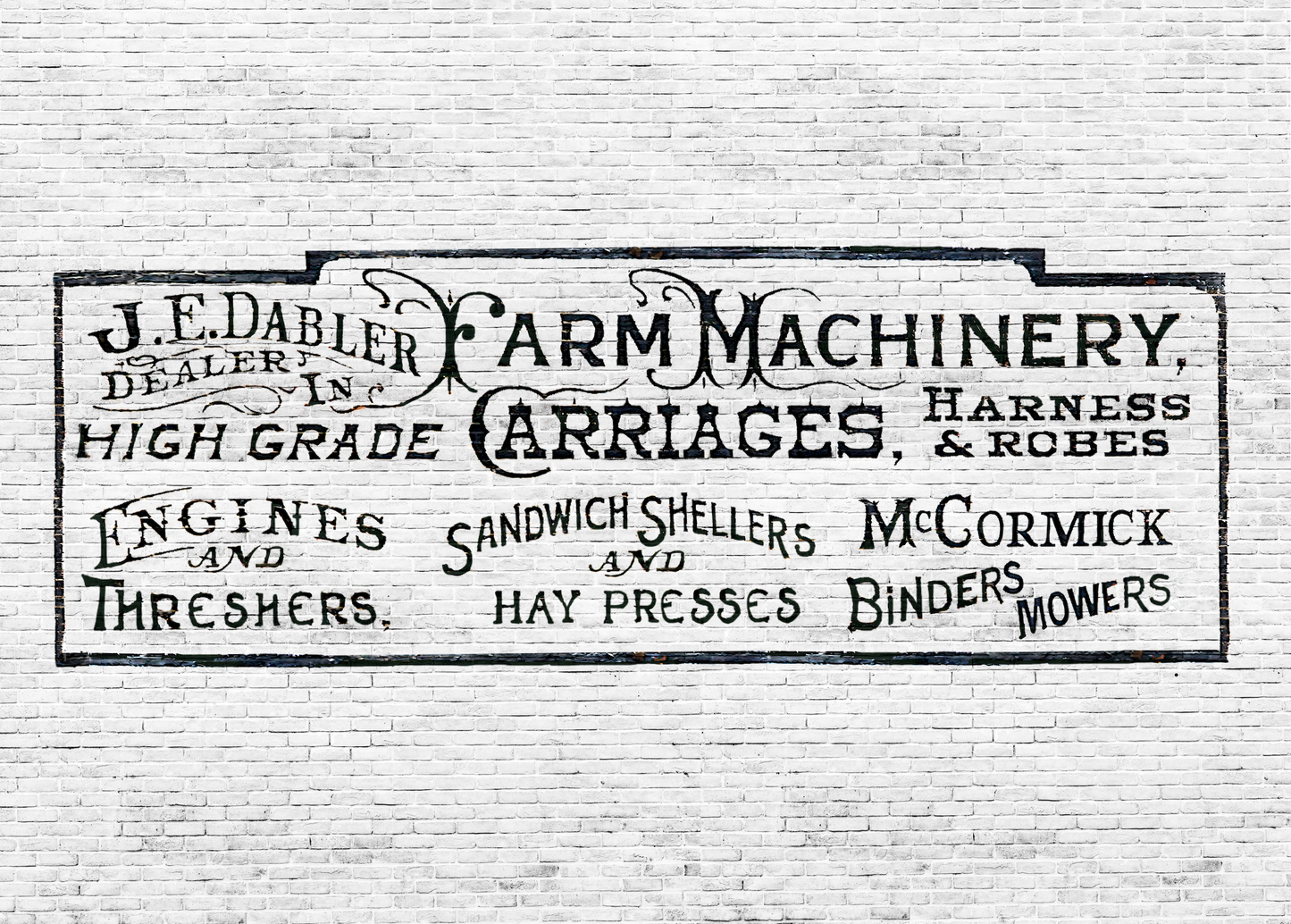 Farm Dealer, Brick Wall, Original Ghost Sign Wall Sticker