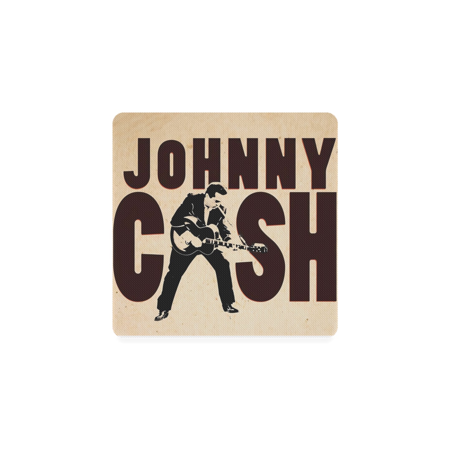 Johnny Cash Square Coaster - Posterify