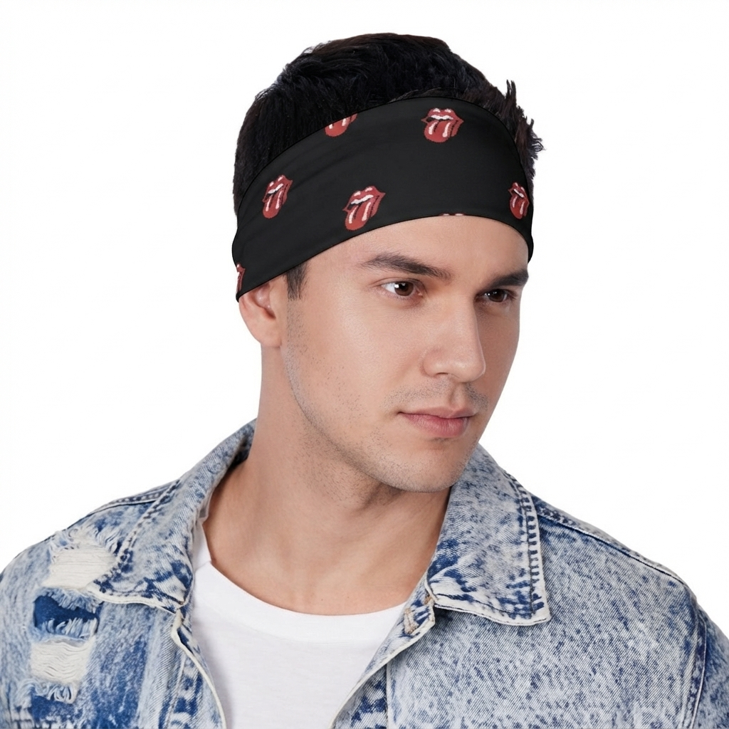 Rock n Roll Bandana, Scarf, neckpiece, muffler, Printed, Neck Gaiter