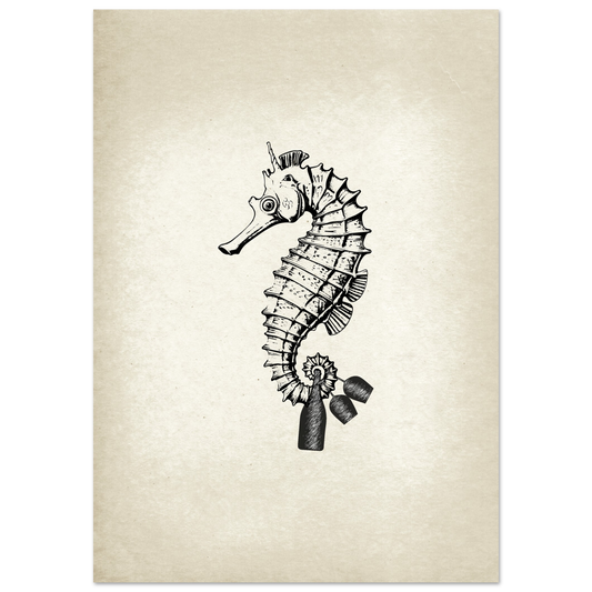 Post Card A5 for local pickup in Palma Sea horse