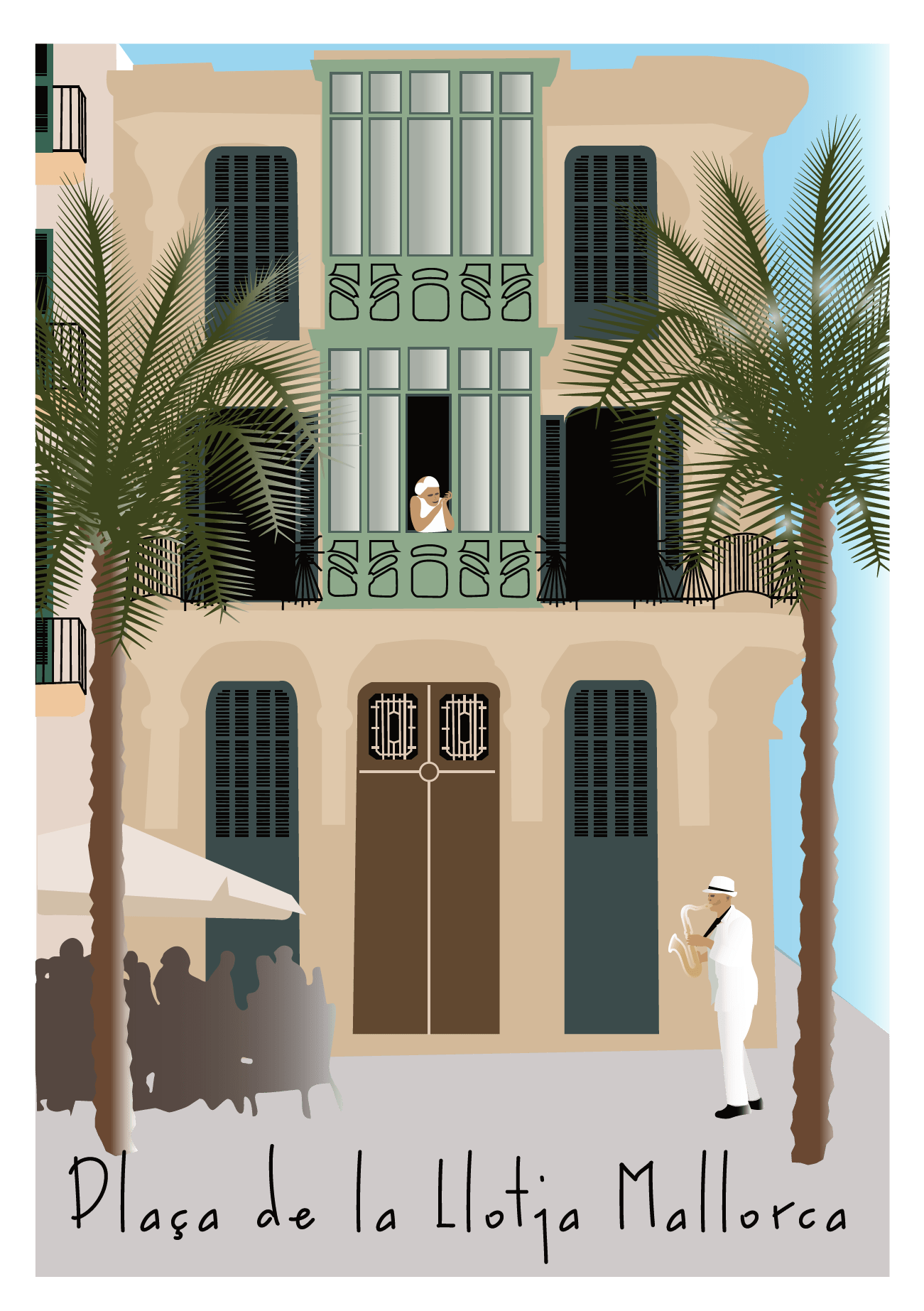 Post Card A5 for local pickup in Palma, La Lonja