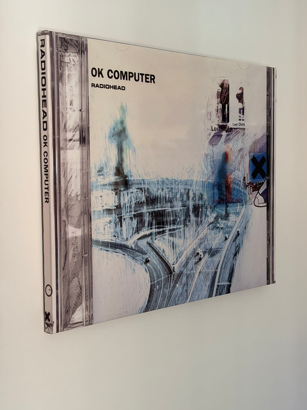 CD Case as Canvas. Radiohead, OK Computer, 60x75 cm / 24x30″