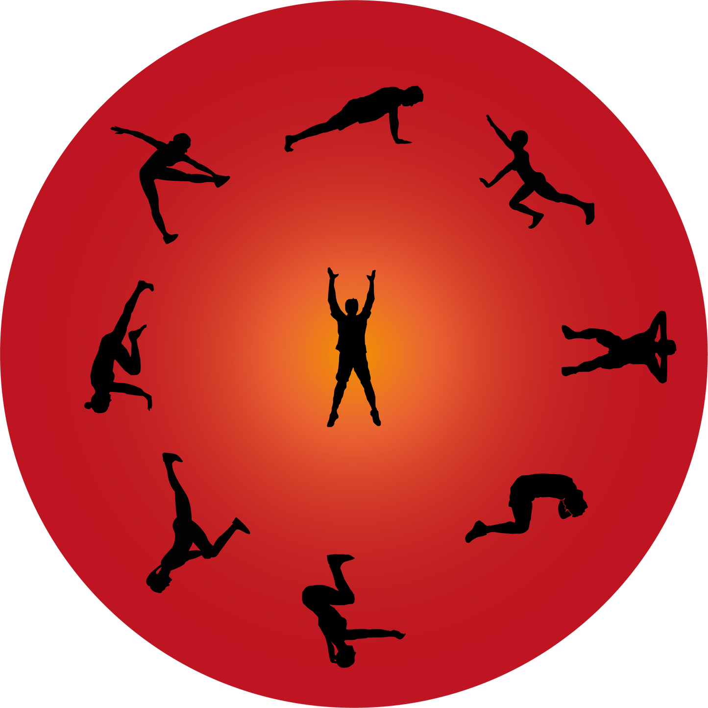 Fitness Positions Sunset Training Mat - Posterify