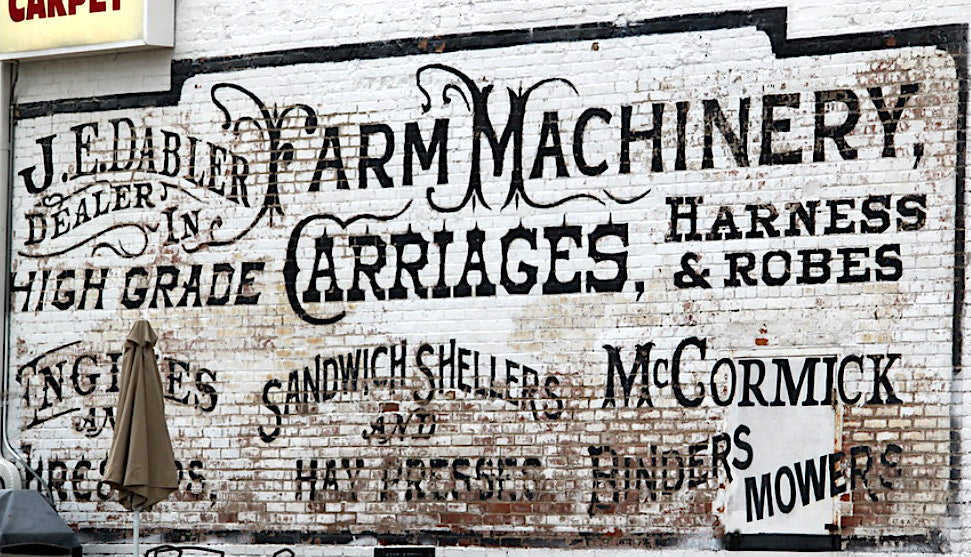 Farm Dealer, Original Ghost Sign, Mega Size Wall Sticker 487x236cm