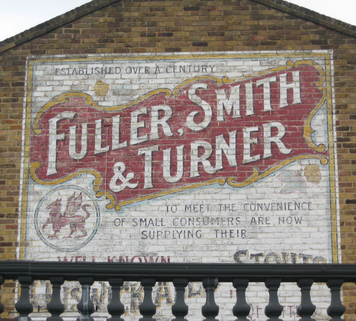 Fuller Smith, Brick Wall, Original Ghost Sign, The Union Tavern, London, Wall Sticker