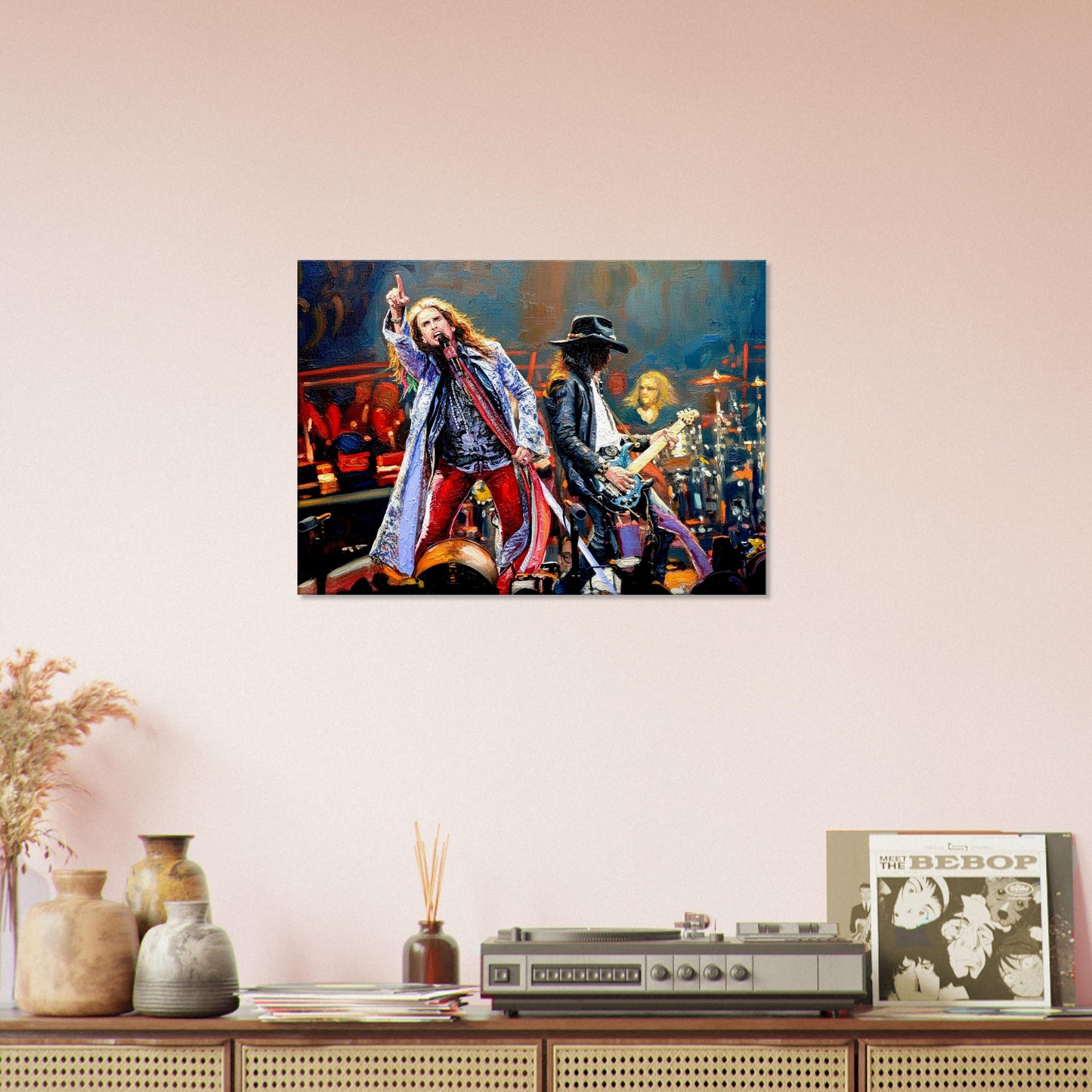 Aerosmith, Steven Tyler, Oil Painting Style Print on Canvas, Poster, Wall art