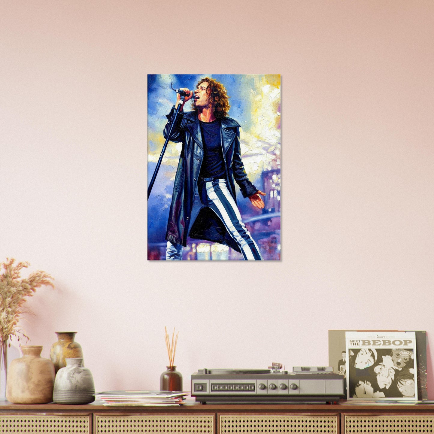 Michael Hutchence, INXS, Oil Paint Style Print, Canvas, Poster,  Wall art