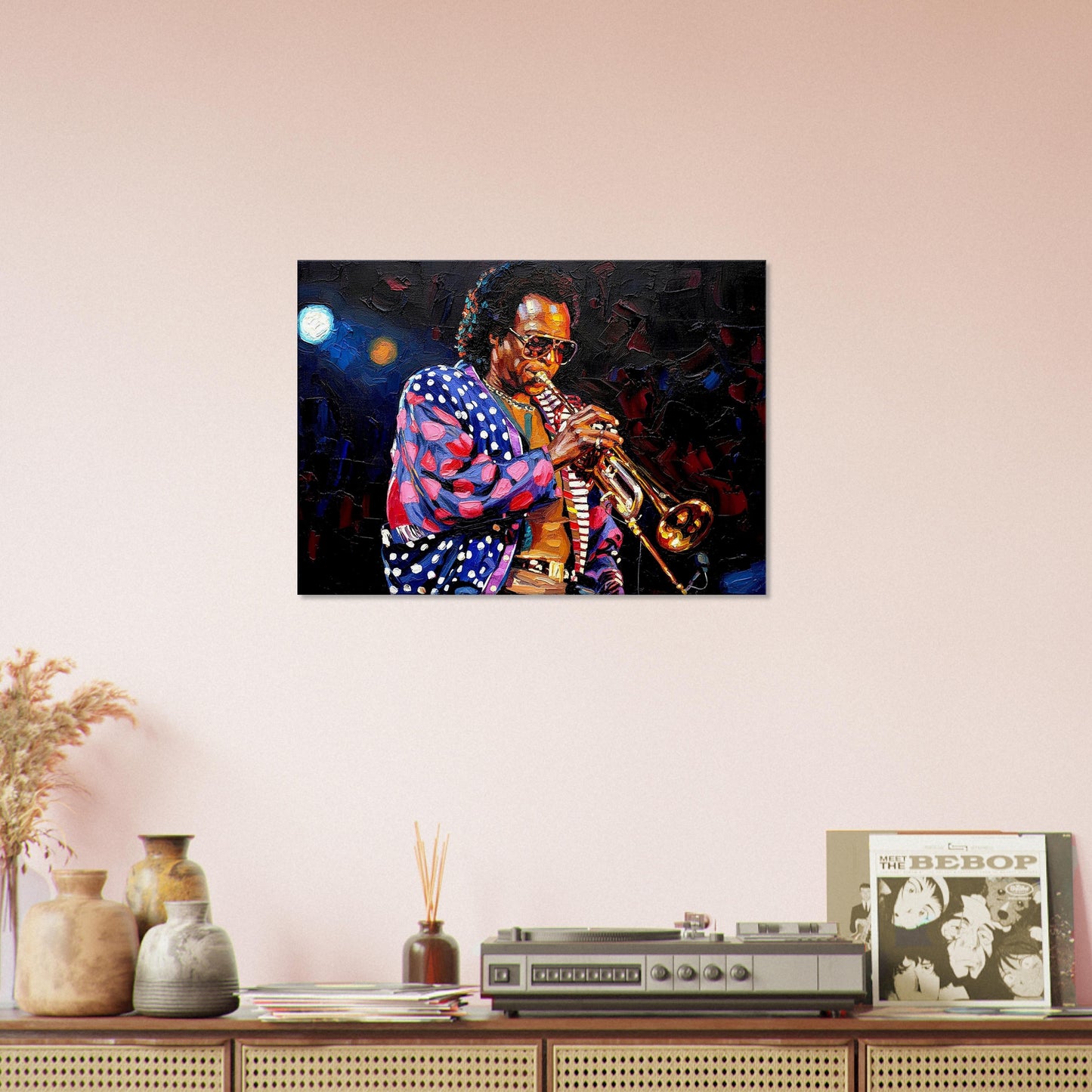 Miles Davis, Oil Paint Style Print, Canvas, Poster Wall art