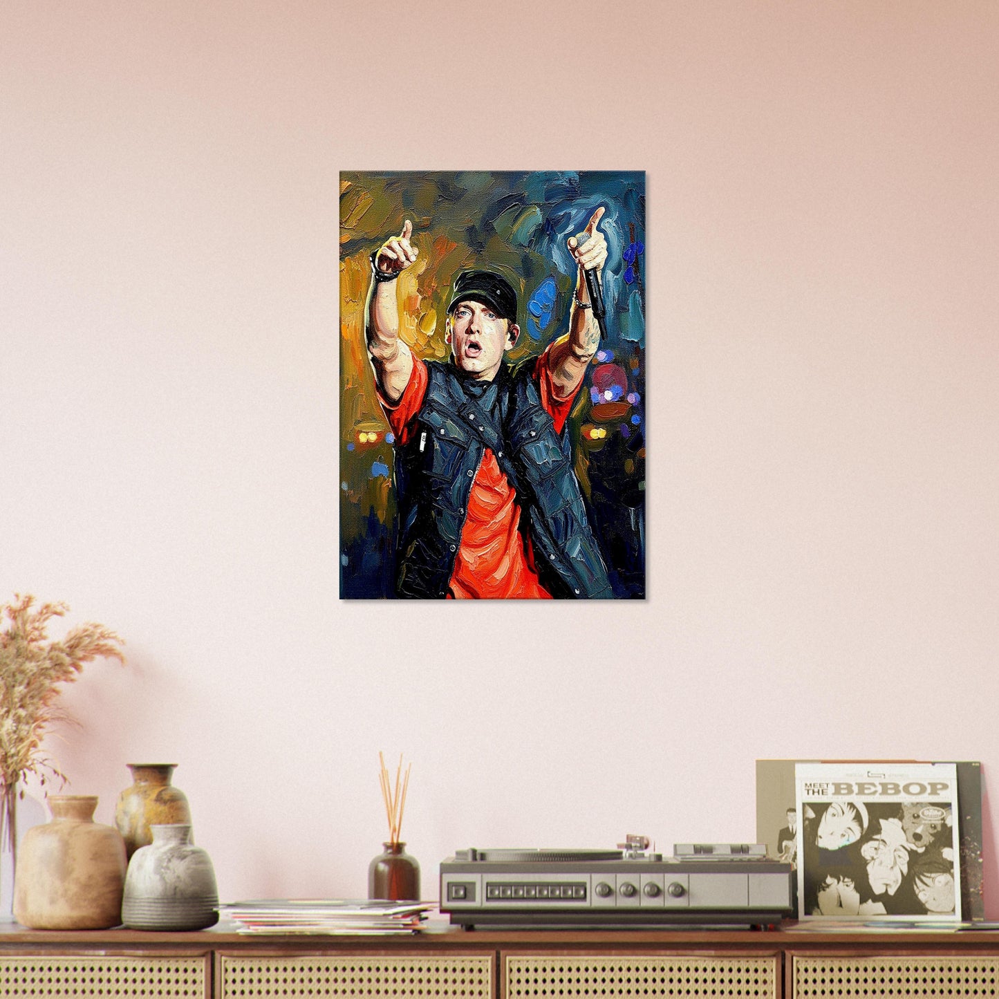 Eminem, Oil Painting Style Print, Canvas, Poster, Wall art