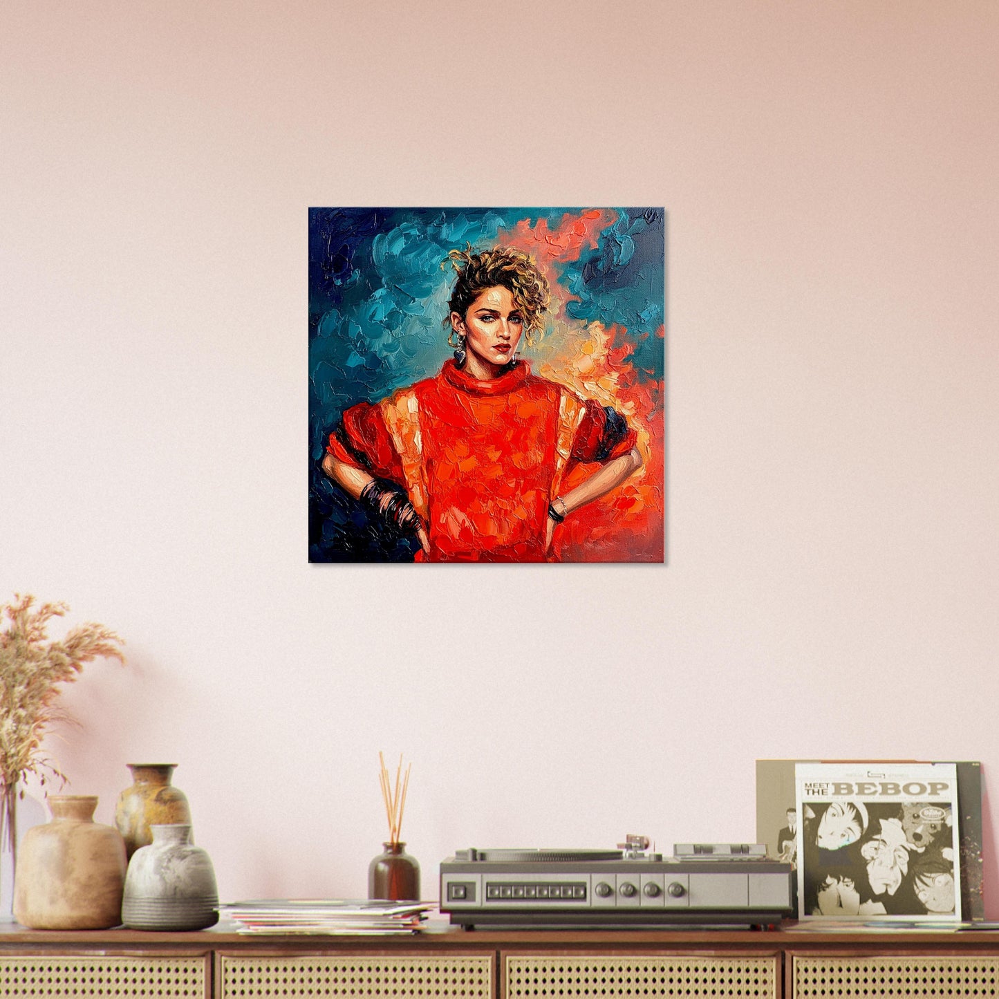 Madona, Oil Paint Style Print, Canvas, Poster, Wall art