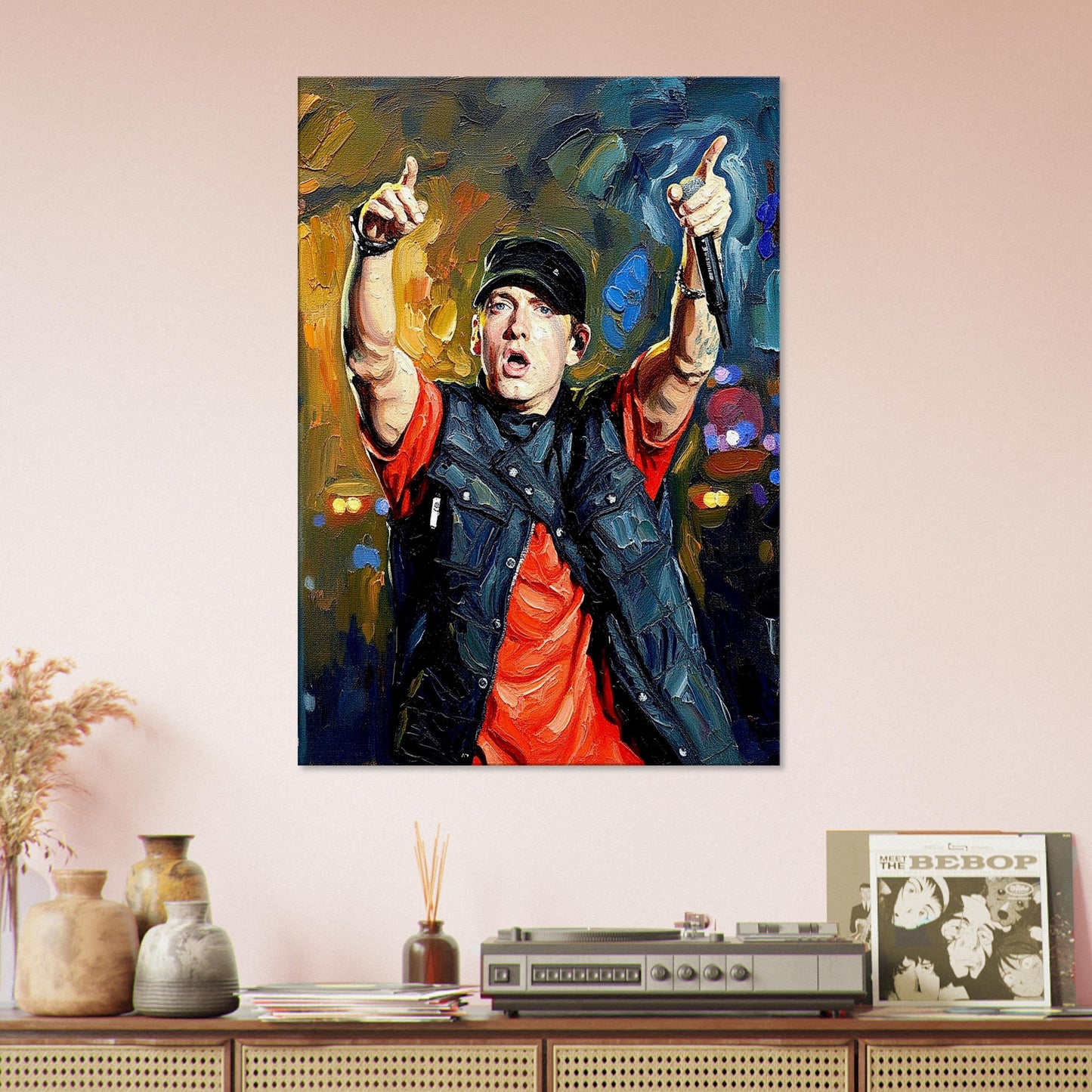 Eminem, Oil Painting Style Print, Canvas, Poster, Wall art