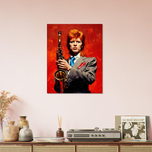 David Bowie, Ziggy, Oil Paint Style Print, Canvas, Poster, Wall art