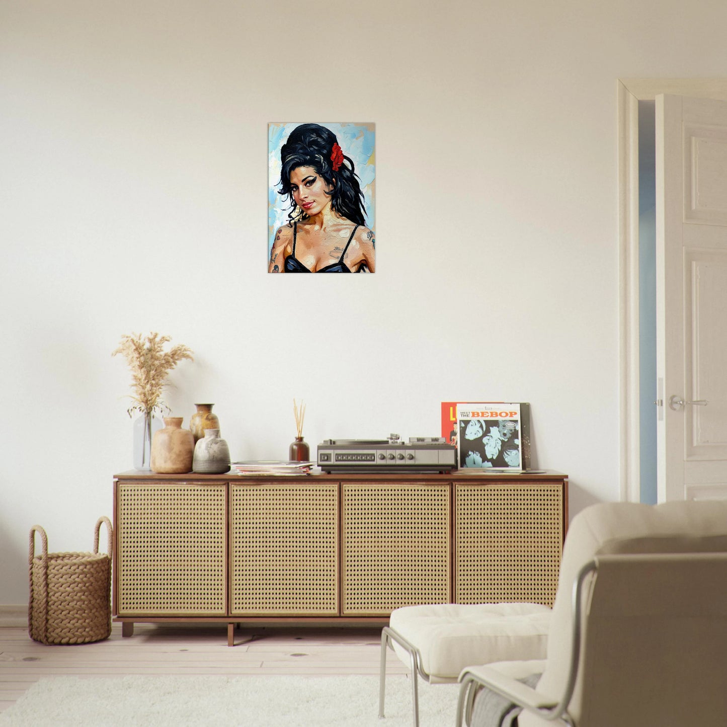 Amy Winehouse Oil Paint Style Print on Canvas Wall art