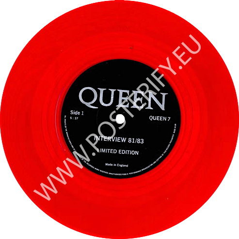 Queen, Interview, Vinyl Record Round Mat (Can also be used as sound damper on wall)