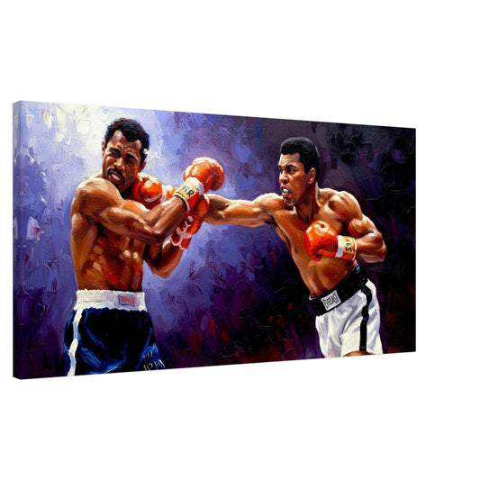 Muhammad Ali vs Ken Norton 1973, Oil Paint Style Print Canvas