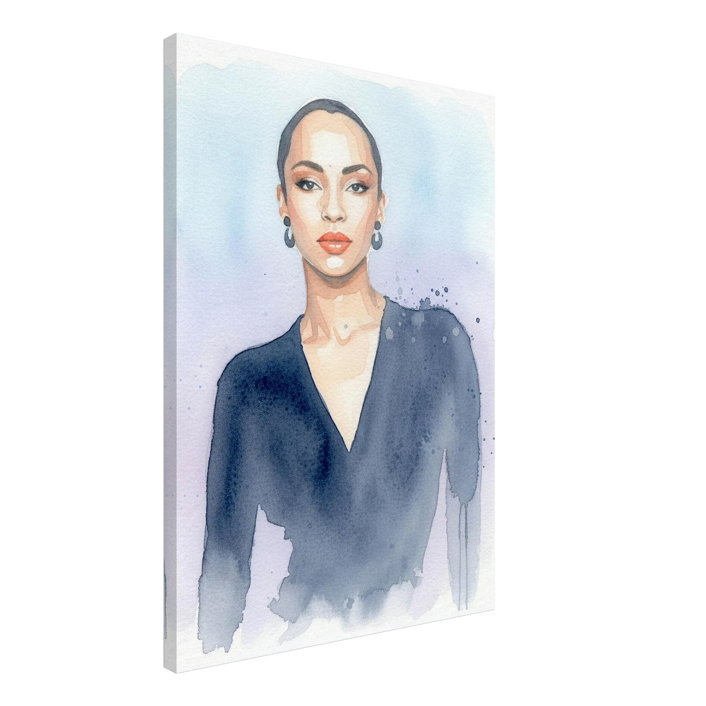 Sade, Water Color Style Print, Canvas, Poster, Wall art