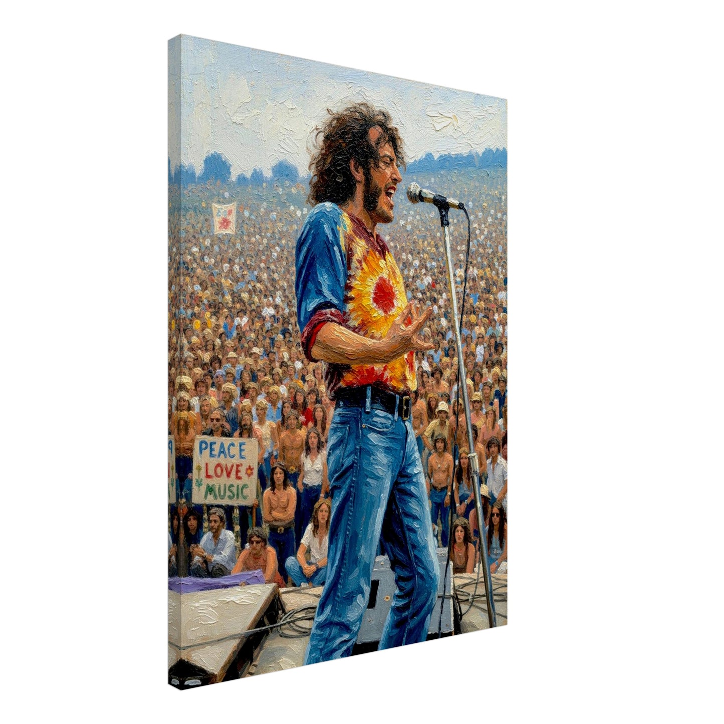Joe Cocker, Woodstock 1969, Oil Paint Style Print, Canvas, Poster Wall art