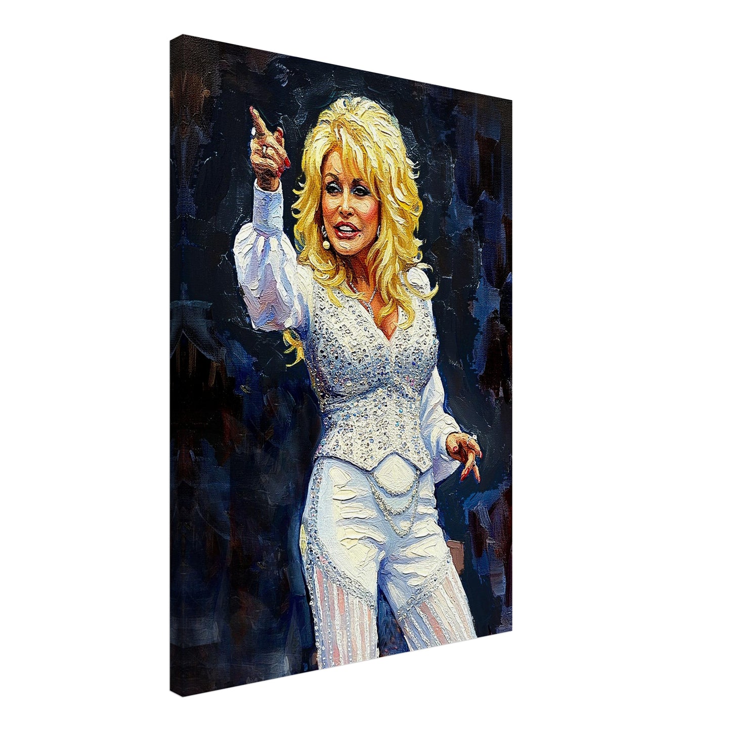Dolly Parton, Oil Painting Style Print, Canvas, Poster Wall art