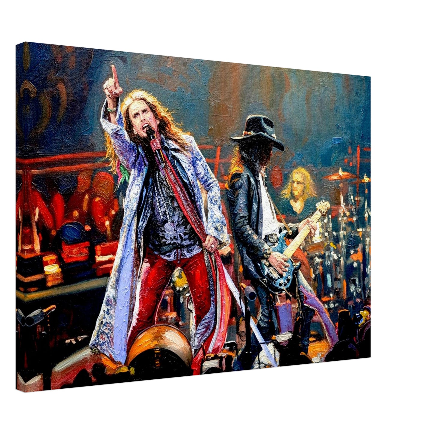 Aerosmith, Steven Tyler, Oil Painting Style Print on Canvas, Poster, Wall art