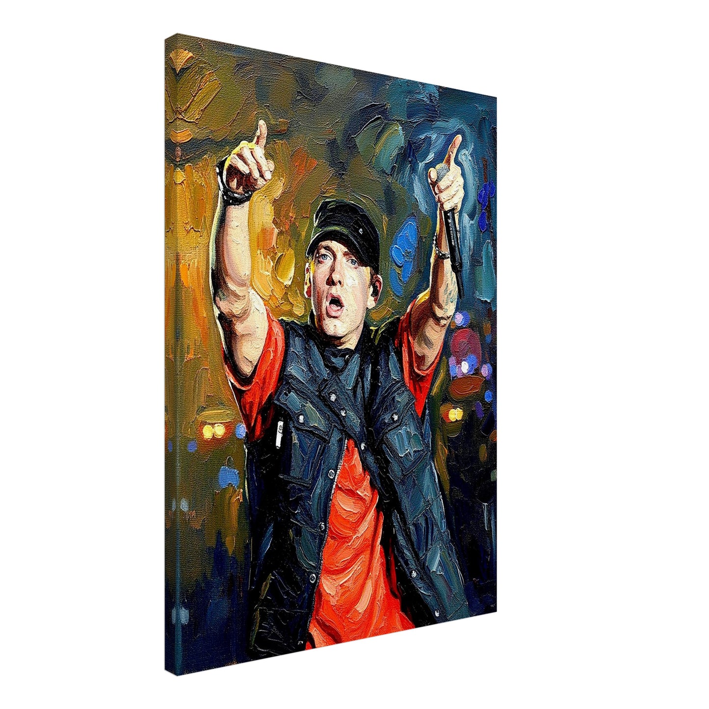 Eminem, Oil Painting Style Print, Canvas, Poster, Wall art