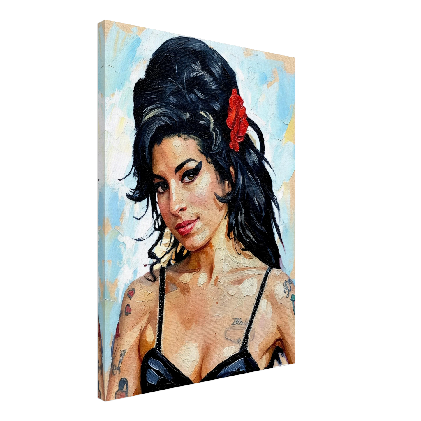 Amy Winehouse Oil Paint Style Print on Canvas Wall art