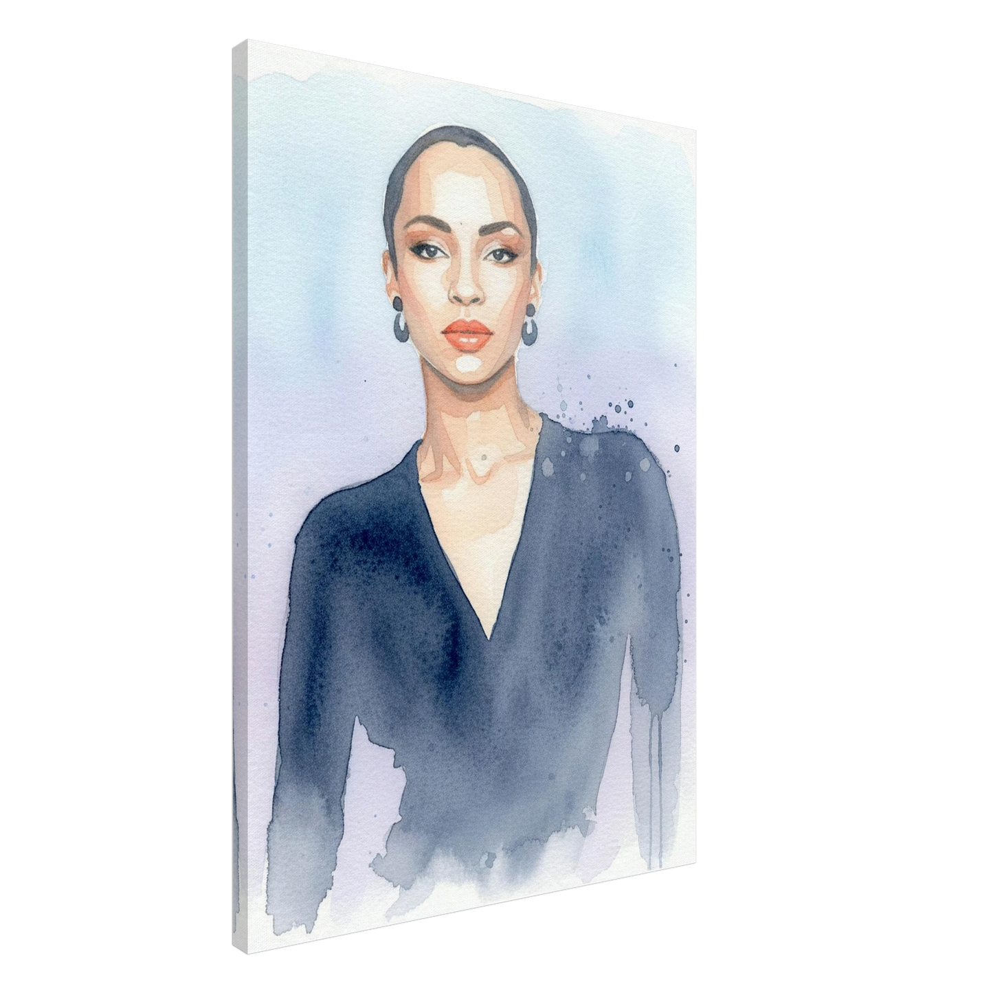 Sade, Water Color Style Print, Canvas, Poster, Wall art