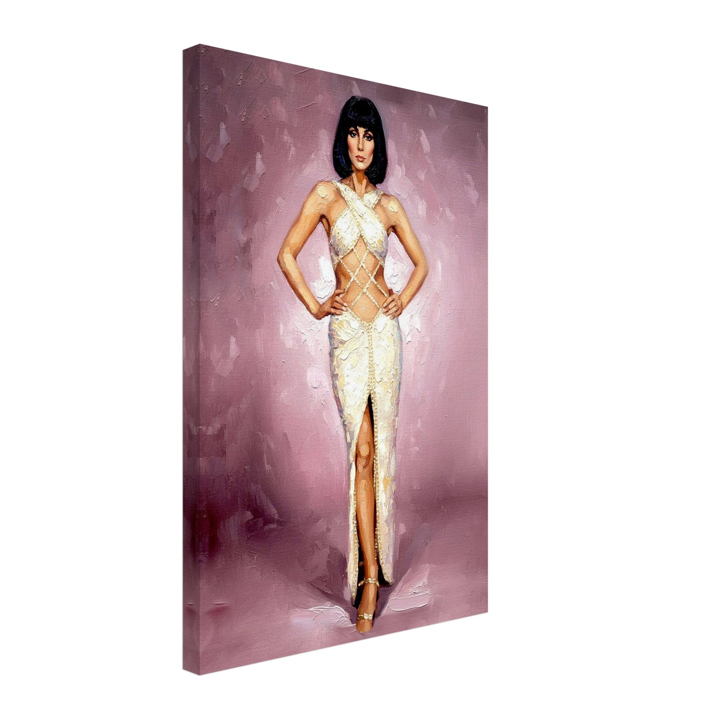 Cher 1975, Oil Paint Style Print, Canvas, Poster, Wall art