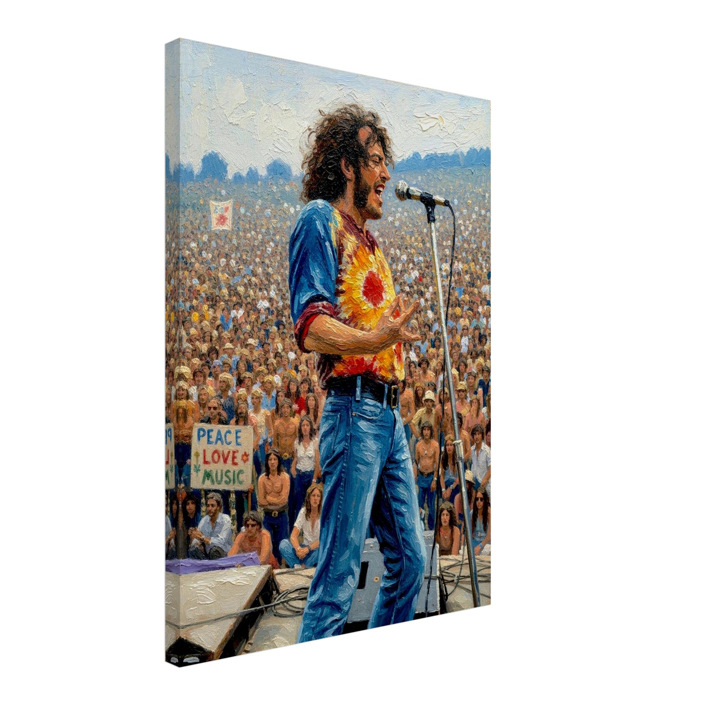 Joe Cocker, Woodstock 1969, Oil Paint Style Print, Canvas, Poster Wall art