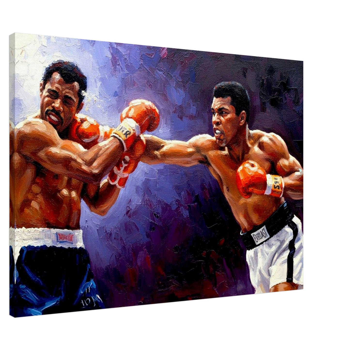 Muhammad Ali vs Ken Norton 1973, Oil Paint Style Print Canvas