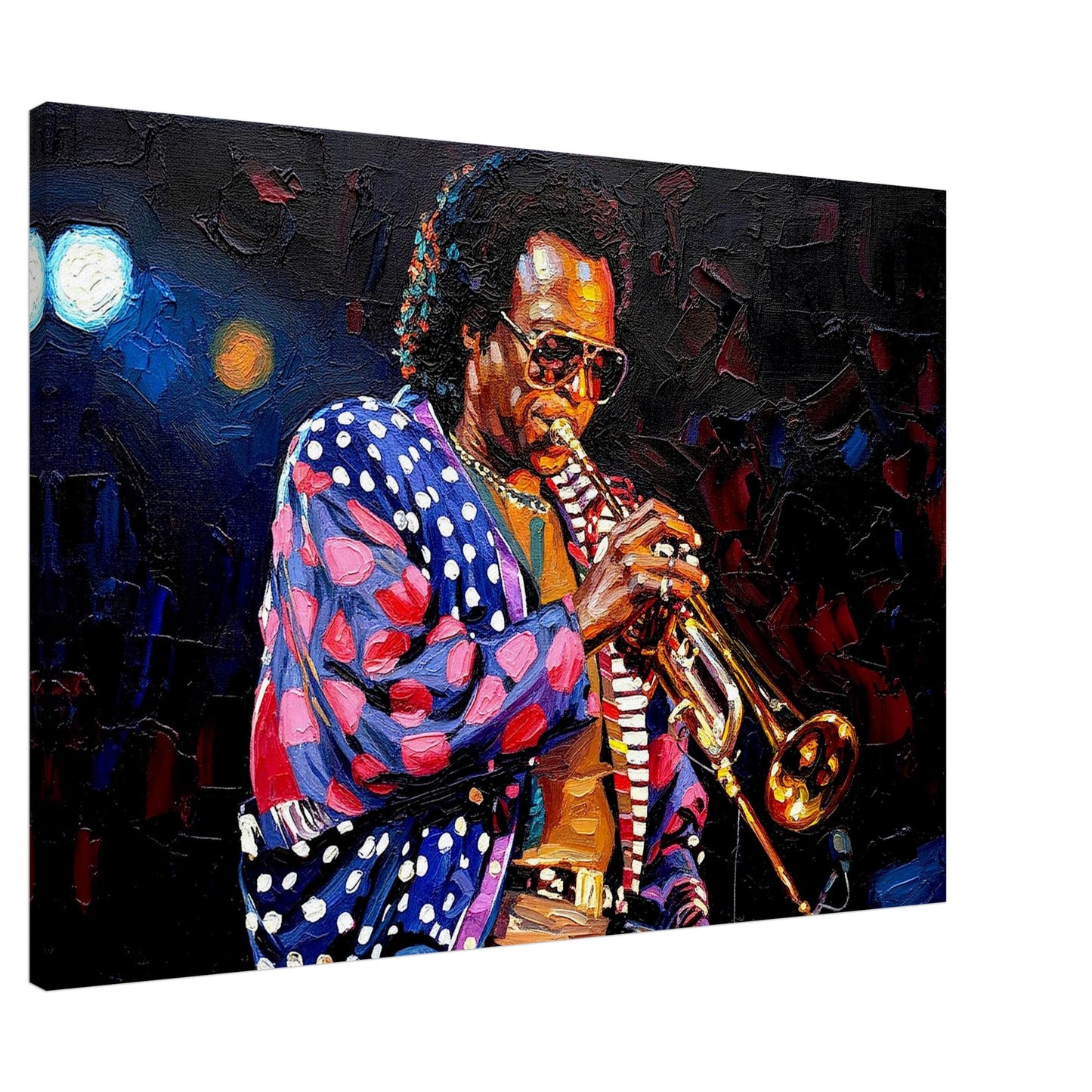 Miles Davis, Oil Paint Style Print, Canvas, Poster Wall art