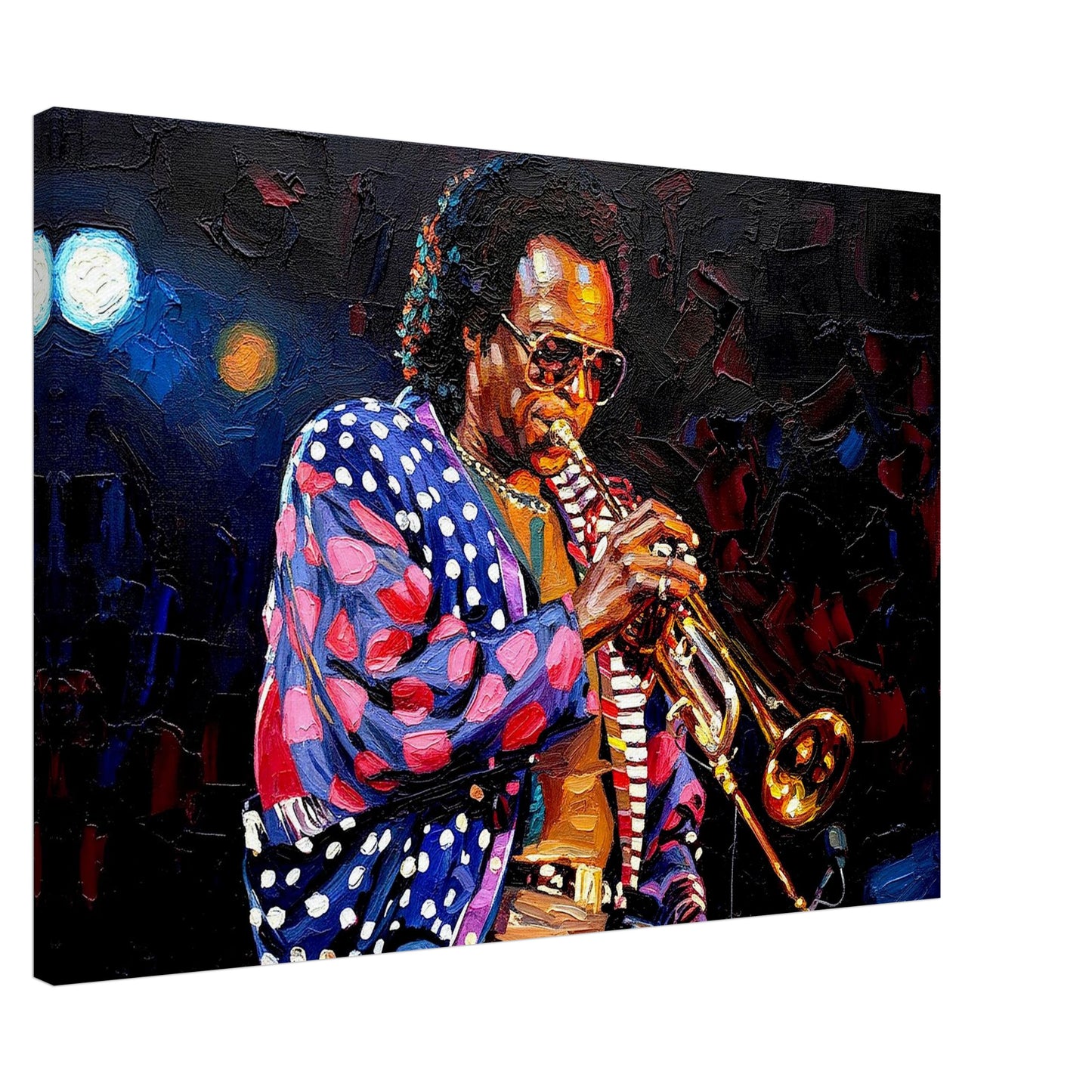 Miles Davis, Oil Paint Style Print, Canvas, Poster Wall art