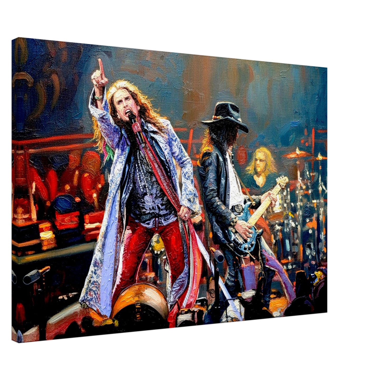 Aerosmith, Steven Tyler, Oil Painting Style Print on Canvas, Poster, Wall art