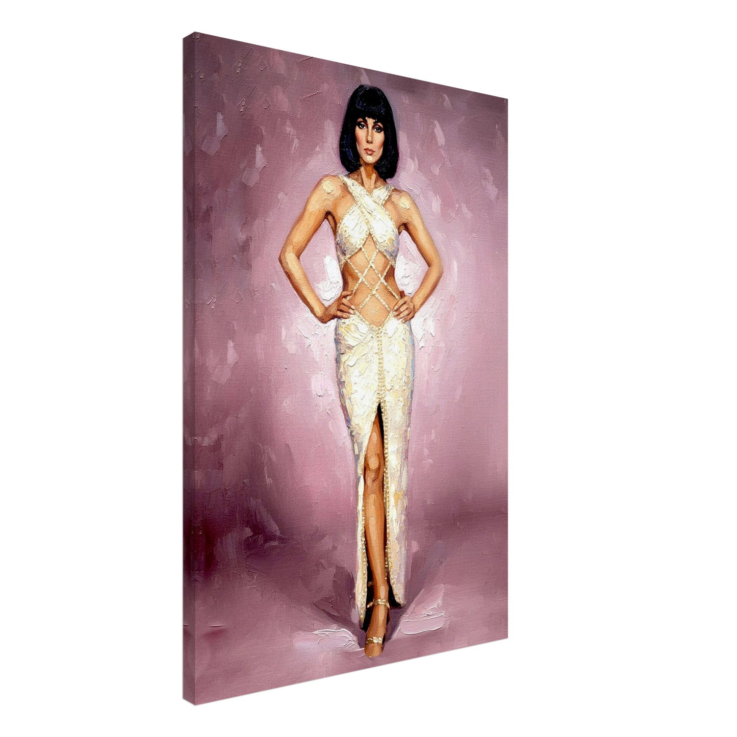 Cher 1975, Oil Paint Style Print, Canvas, Poster, Wall art