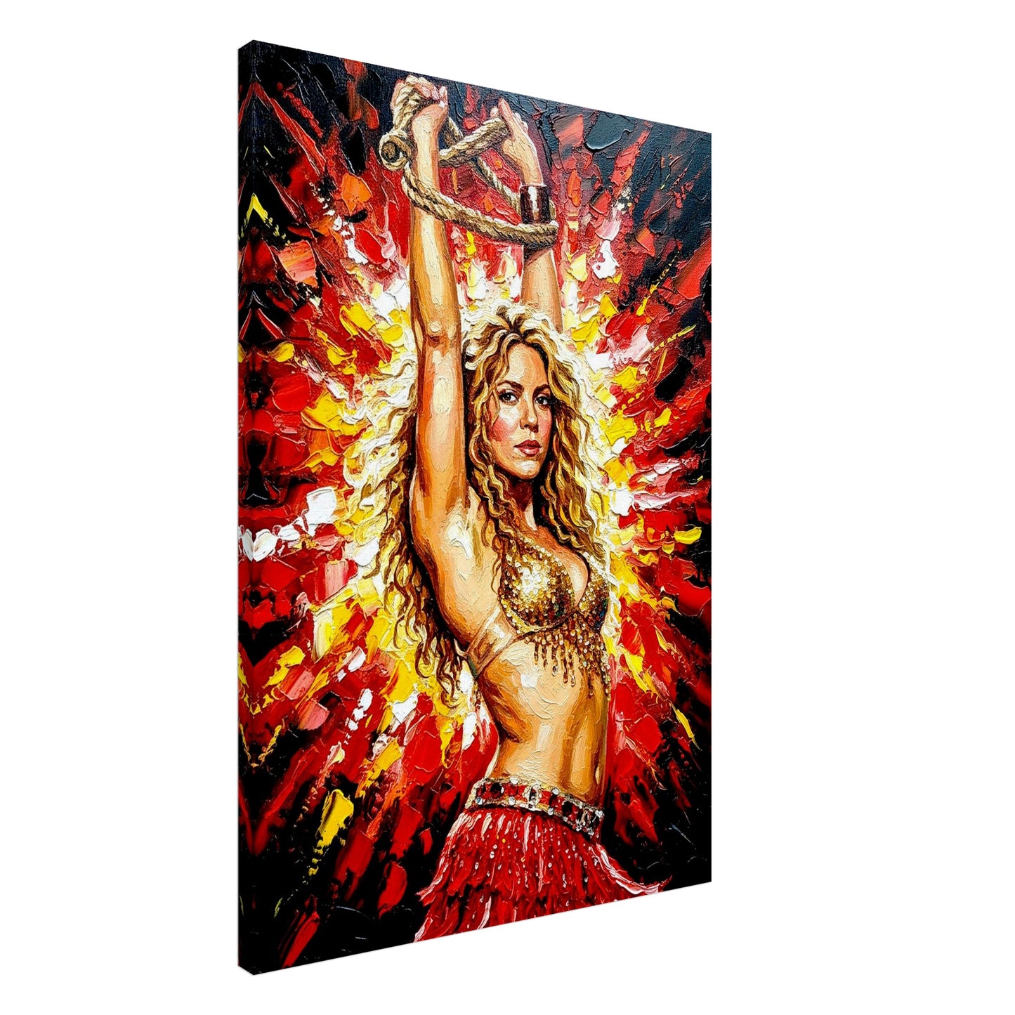 Shakira, Oil painting Print, Poster, Canvas