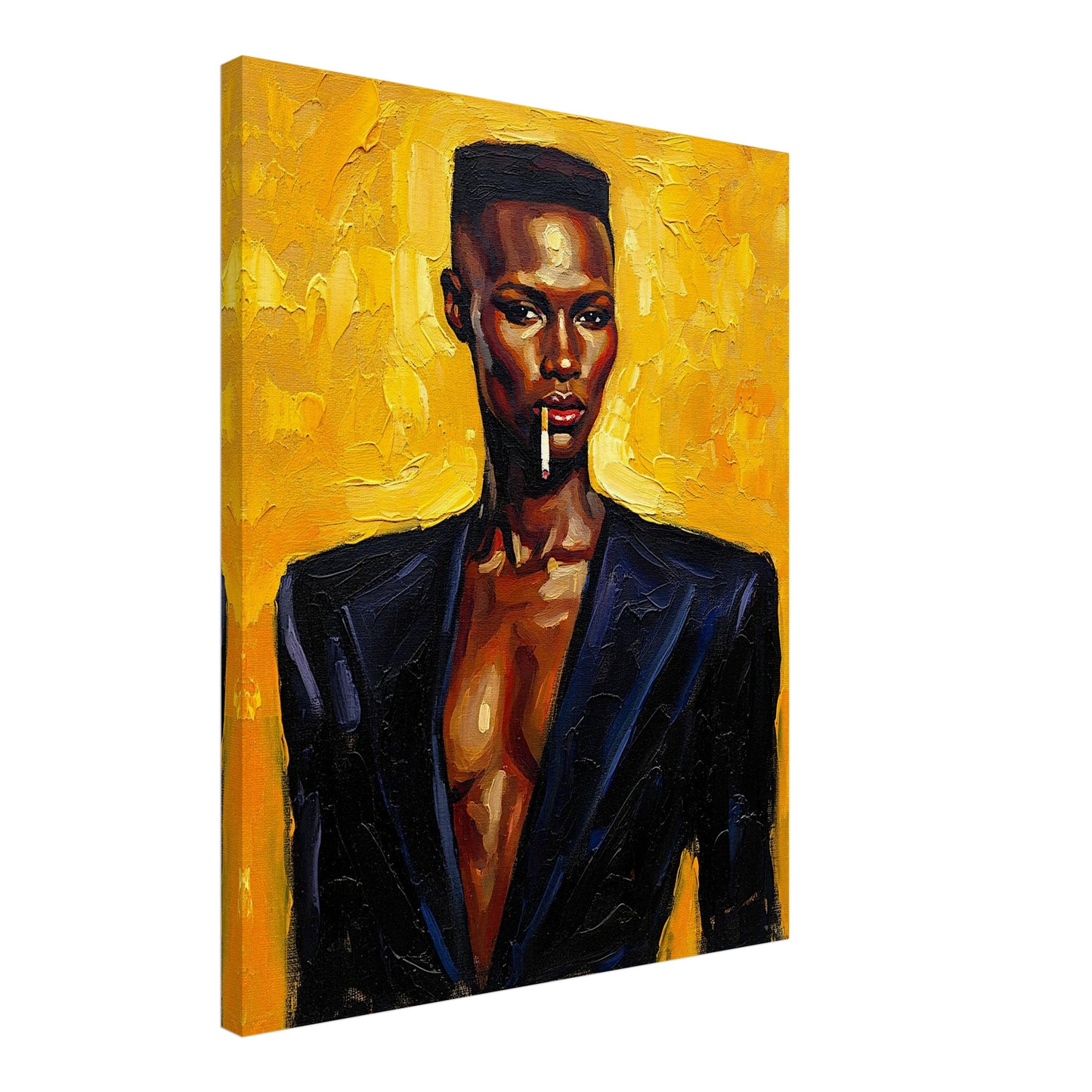 Grace Jones, Oil Paint Style Print, Canvas, Poster, Wall art