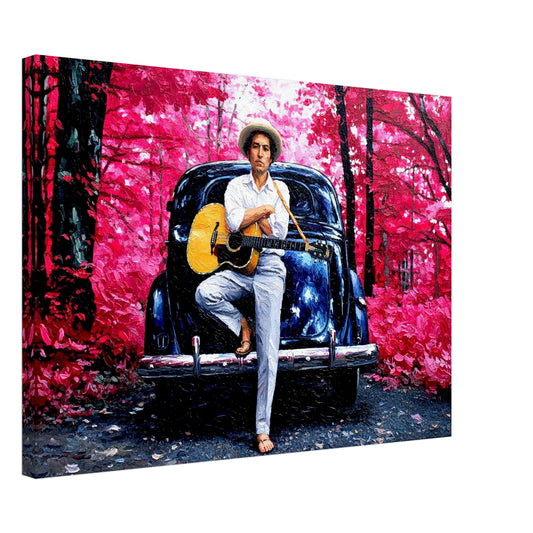 Bob Dylan, Woodstock, 1968, Oil Paint Style, Wall art